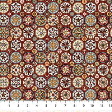 Circles in Red Multi  | Steve Baker | Barn Quilts