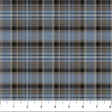 Plaid in Medium Blue Multi | Deborah Edwards & Melanie Samra | Naturescapes Wild At Heart