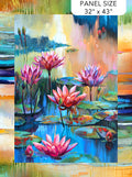 Large Lotus Panel in Dark Blue Multi | Tim Parker | Lotus | Price per Panel
