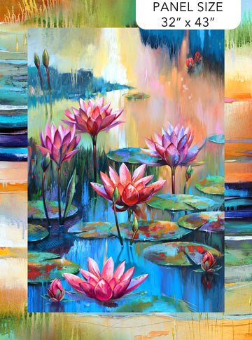 Large Lotus Panel in Dark Blue Multi | Tim Parker | Lotus | Price per Panel