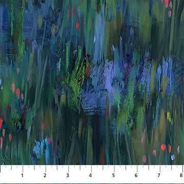 Large Brushstrokes in Dark Green Multi | Tim Parker | Lotus