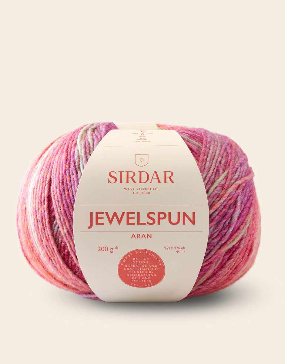 SIRDAR JEWELSPUN ARAN, 200G SELF STRIPING YARN