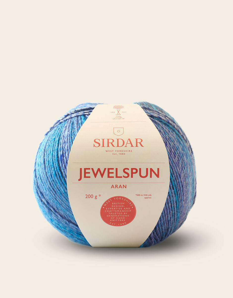 SIRDAR JEWELSPUN ARAN, 200G SELF STRIPING YARN