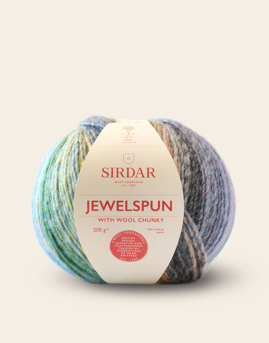 SIRDAR JEWELSPUN WITH WOOL CHUNKY, 200G SELF STRIPING YARN