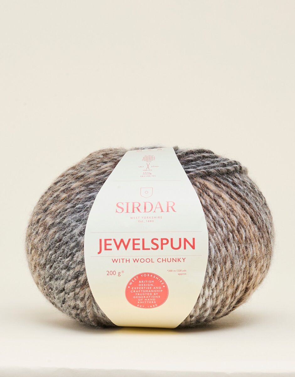 SIRDAR JEWELSPUN WITH WOOL CHUNKY, 200G SELF STRIPING YARN