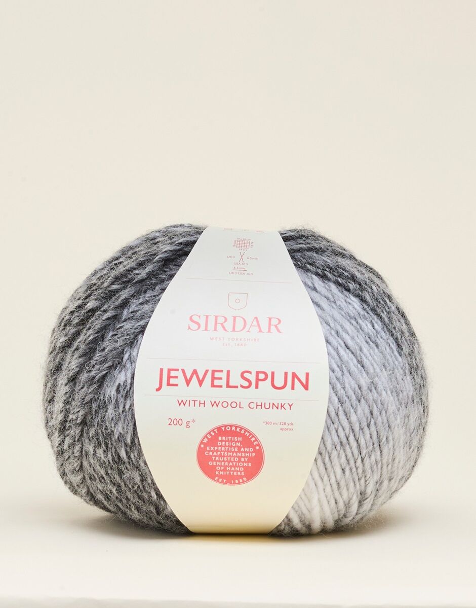 SIRDAR JEWELSPUN WITH WOOL CHUNKY, 200G SELF STRIPING YARN