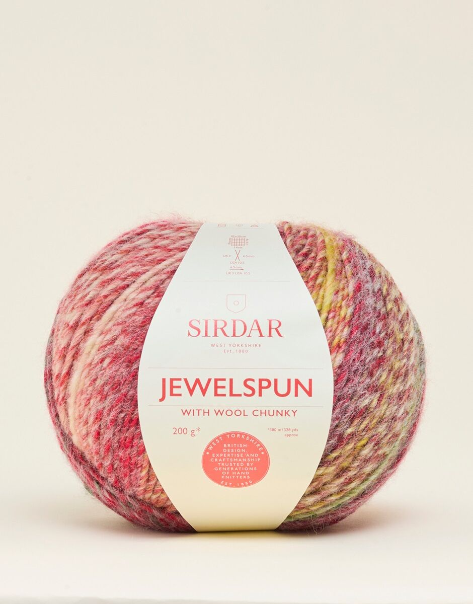 SIRDAR JEWELSPUN WITH WOOL CHUNKY, 200G SELF STRIPING YARN