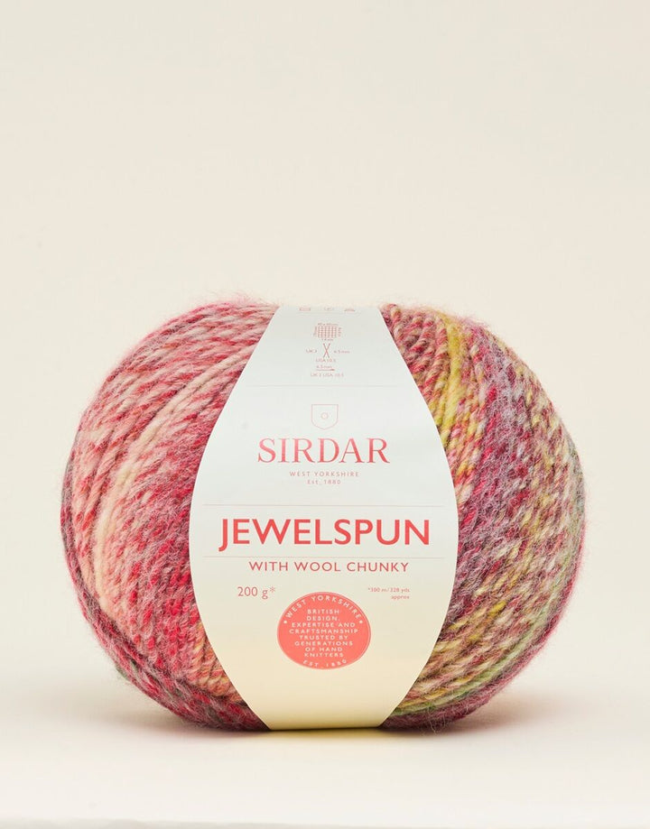 SIRDAR JEWELSPUN WITH WOOL CHUNKY, 200G SELF STRIPING YARN