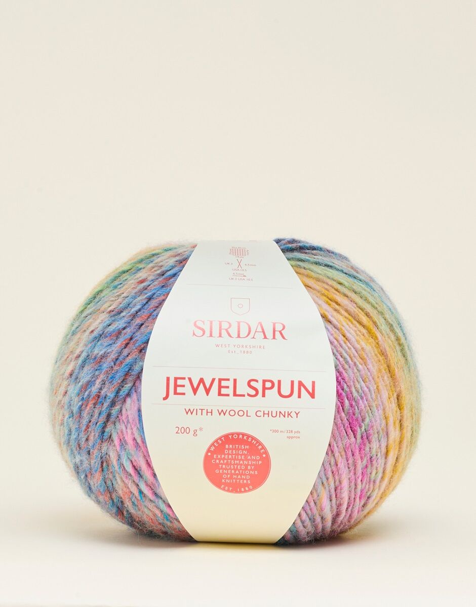 SIRDAR JEWELSPUN WITH WOOL CHUNKY, 200G SELF STRIPING YARN