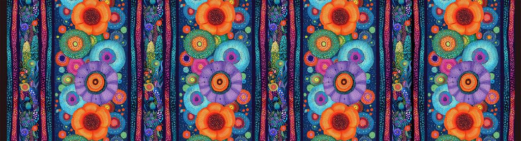BRIGHT FLORAL 11" STRIPES  | Jubilant Collection | Timeless Treasures