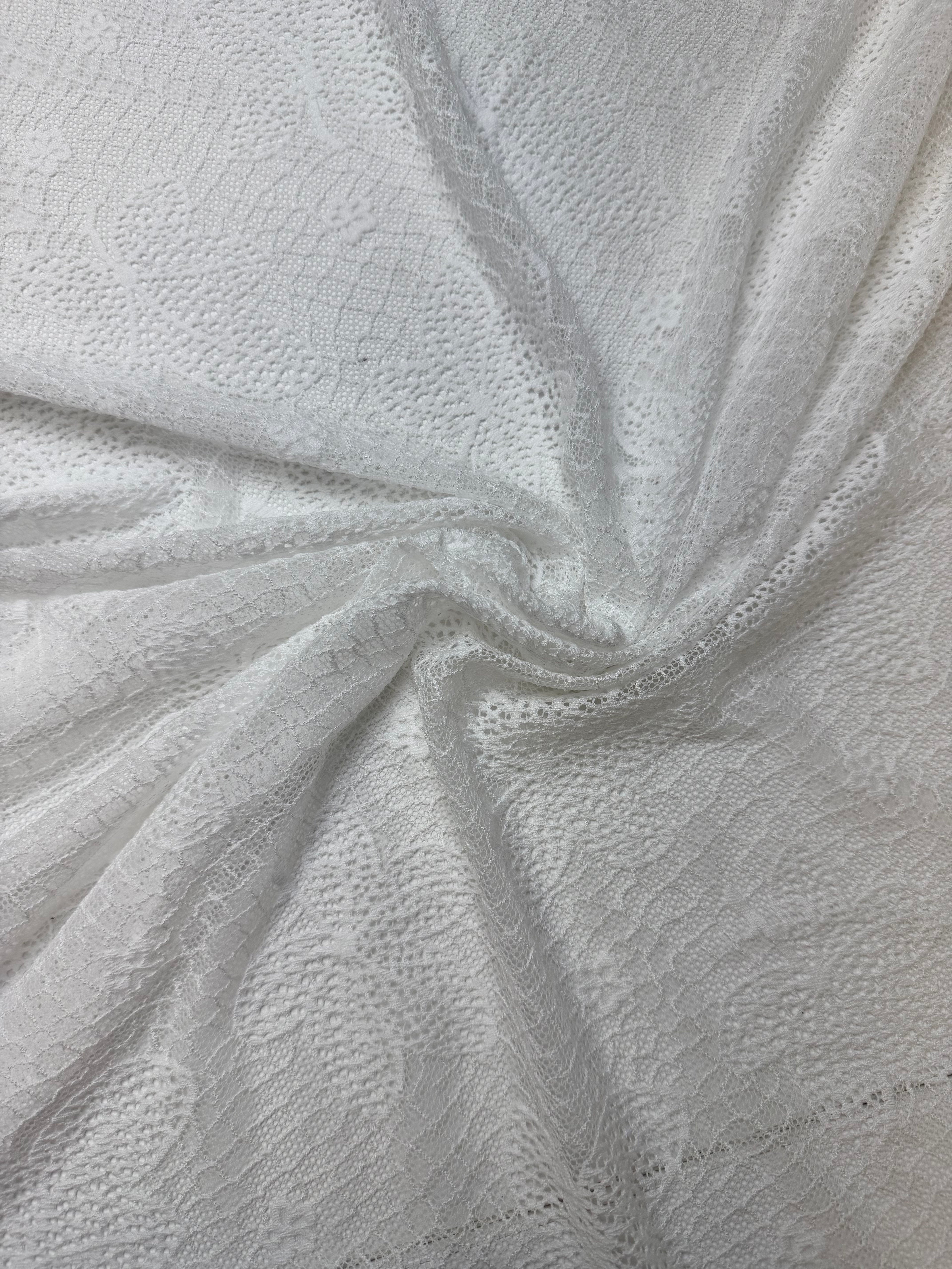 White | French Lace with Scallops on the Selvage