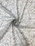 Silver | Sequined Knit Lace