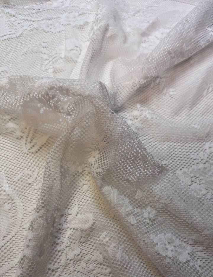 White | Scalloped Lace Panels