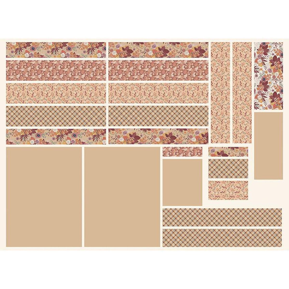 Evening on the Prairie Home Dec 42“ x 60” Cottage Core Tote Panel Sienna| Price per Panel