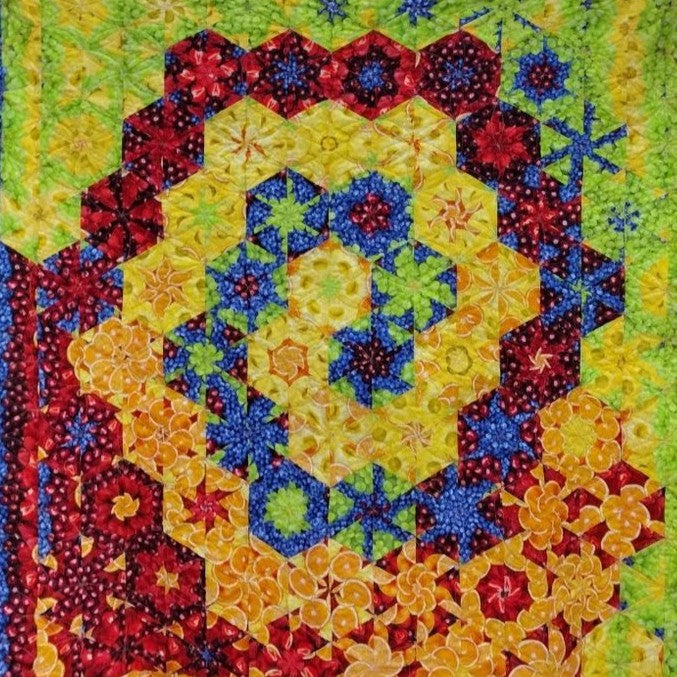 Hexagon Kaleidoscope 2 session Quilt Class-Saturday, June 13th and June 27th at  12-4 PM