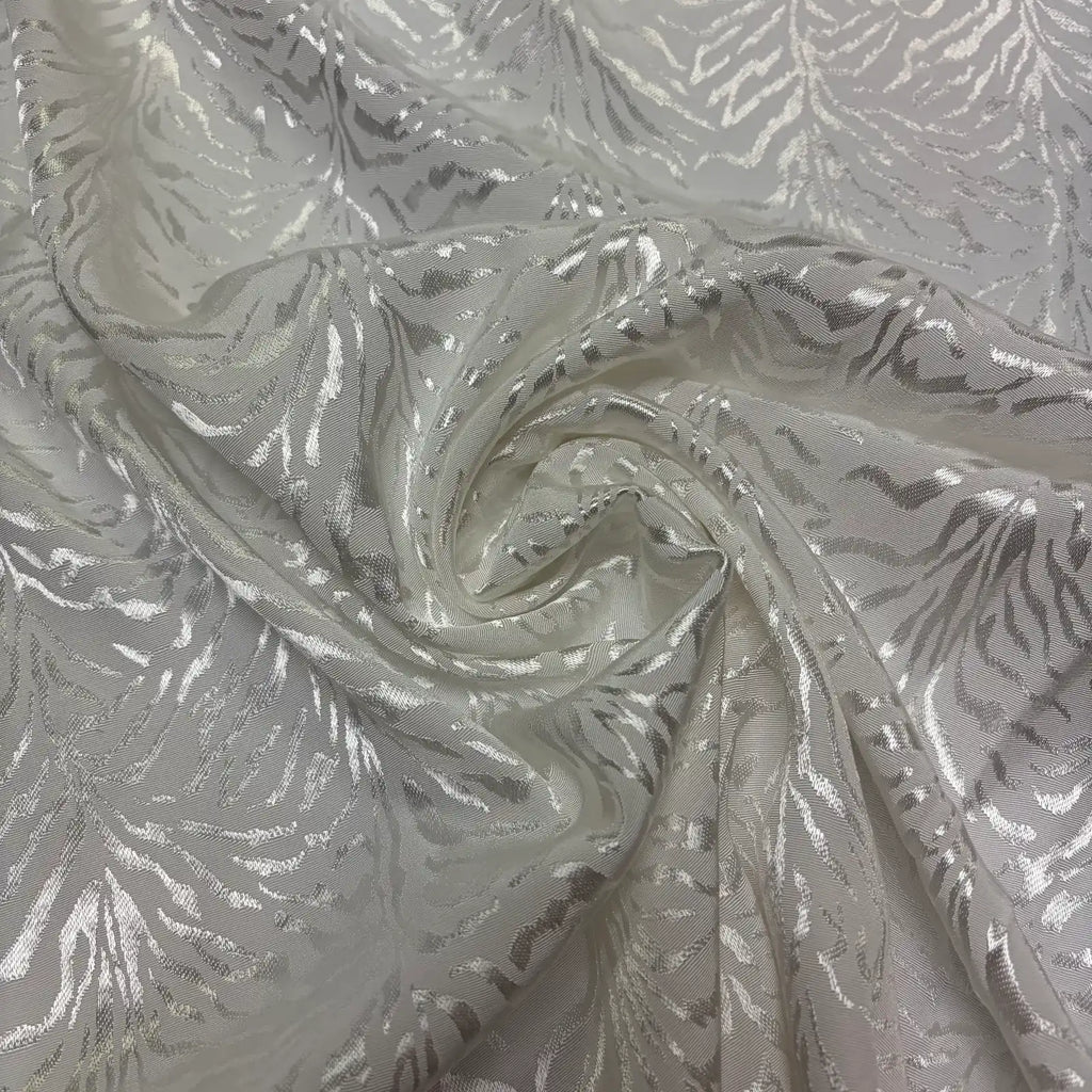White Zebra Print | Viscose Jacquard | Made in Italy