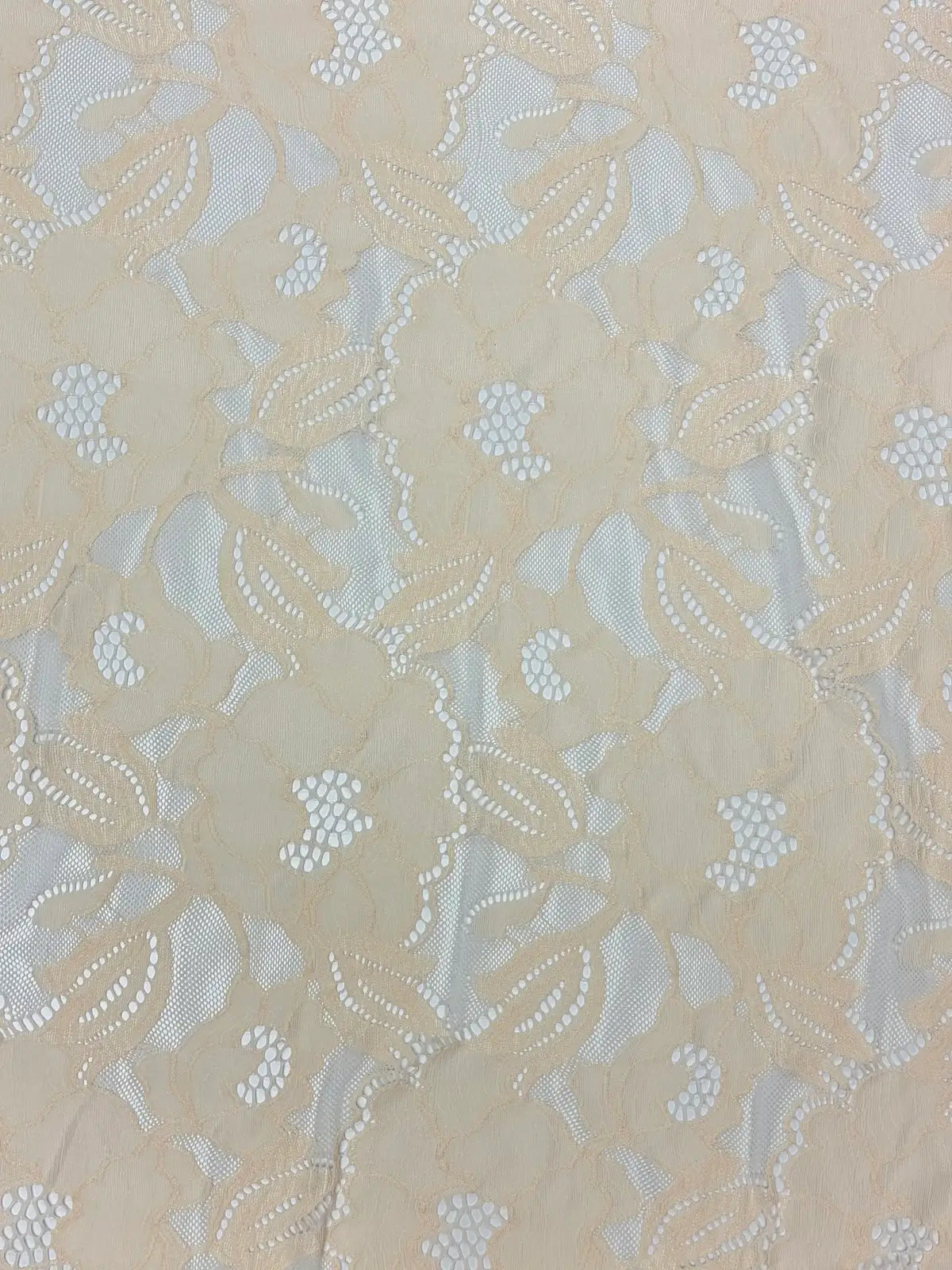 Peach Blush Floral | Lace Stretch