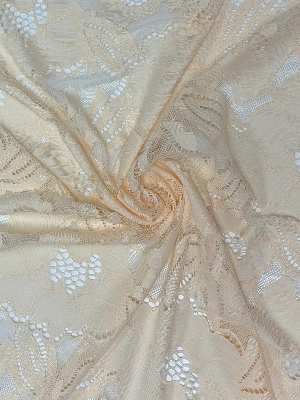 Peach Blush Floral | Lace Stretch