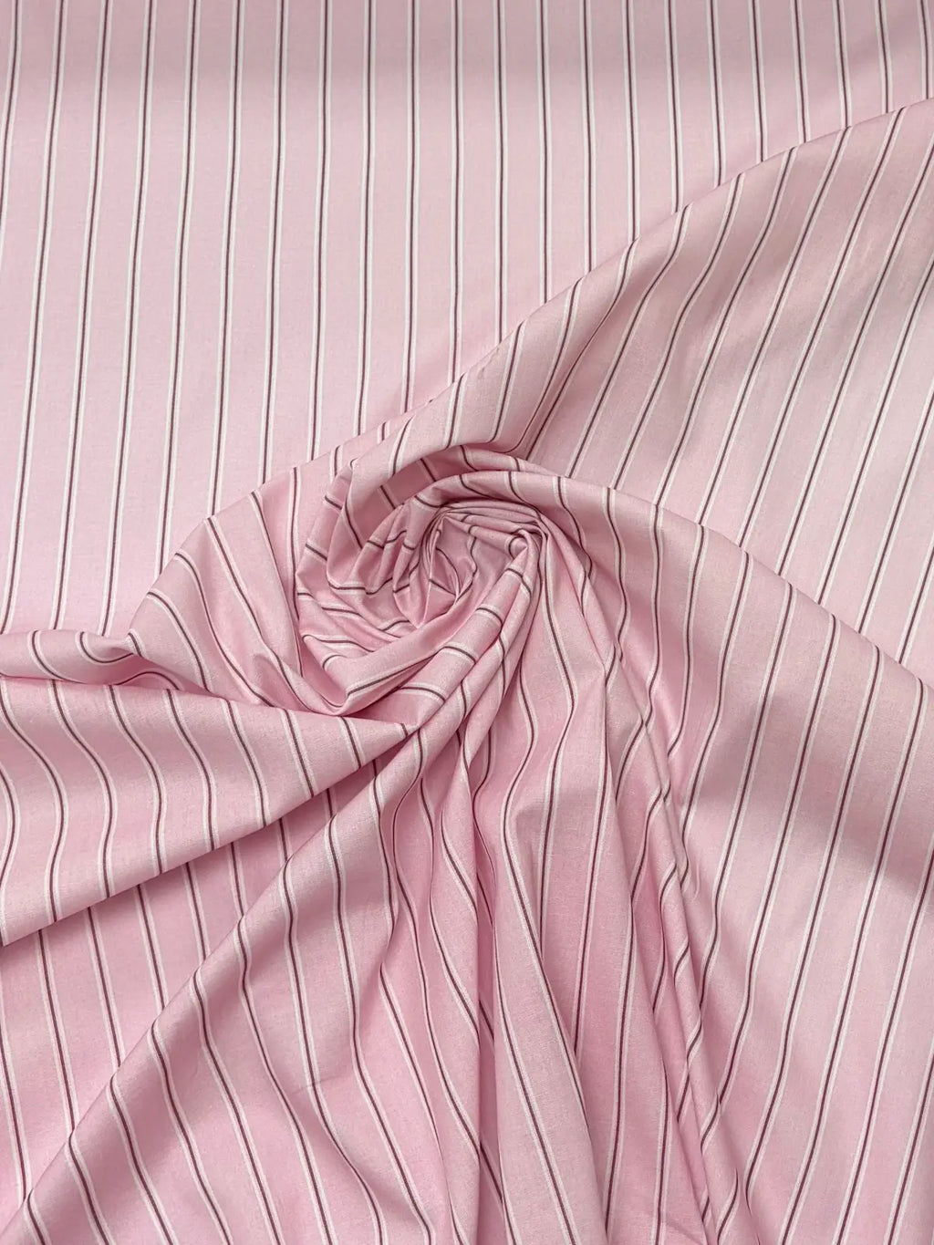 Pink With White and Brown Stripes | Cotton | Made in Italy
