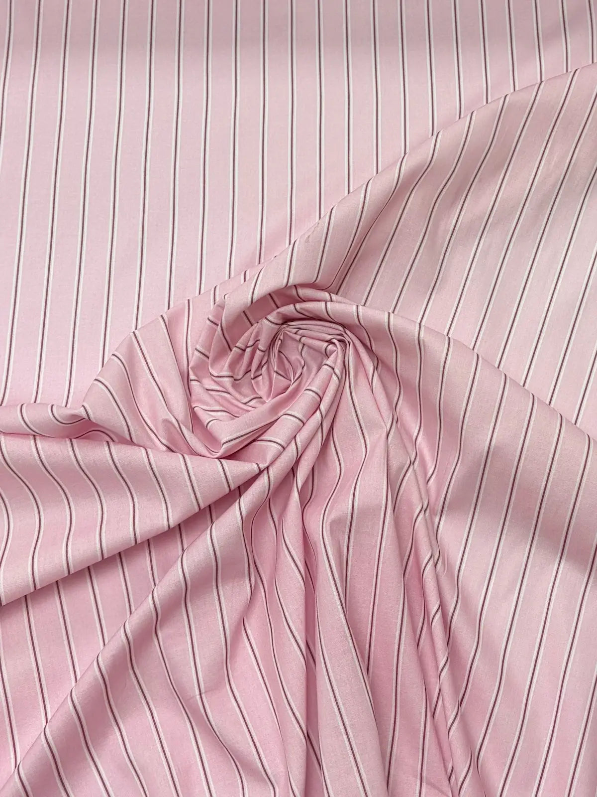 Pink With White and Brown Stripes | Cotton | Made in Italy