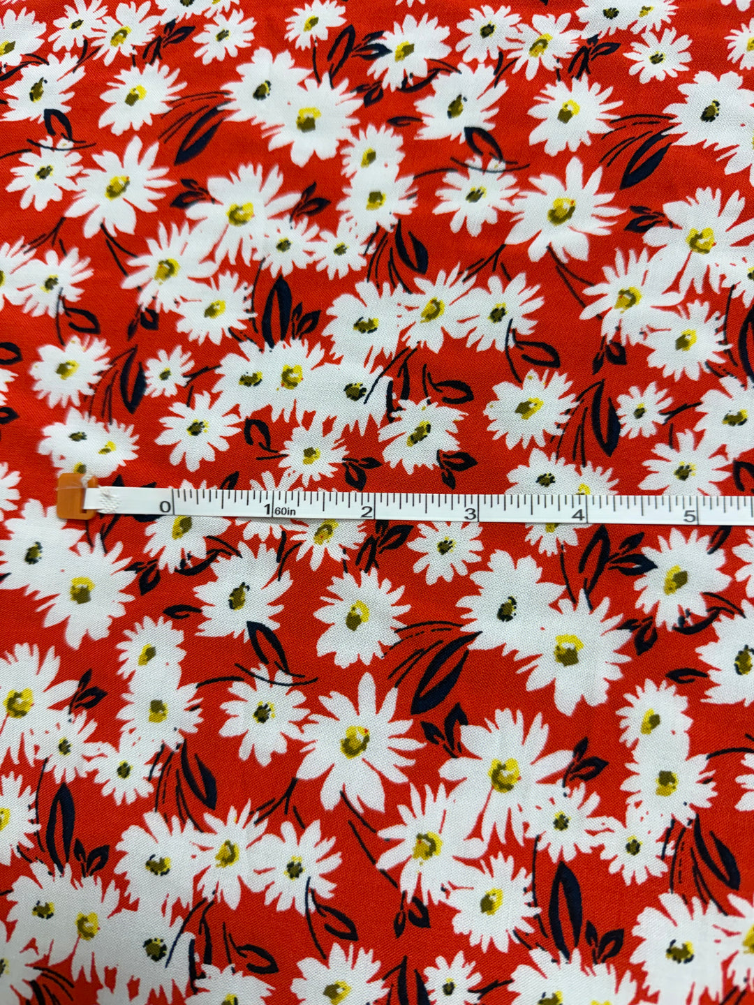 Red with White Floral | Liberty Cotton