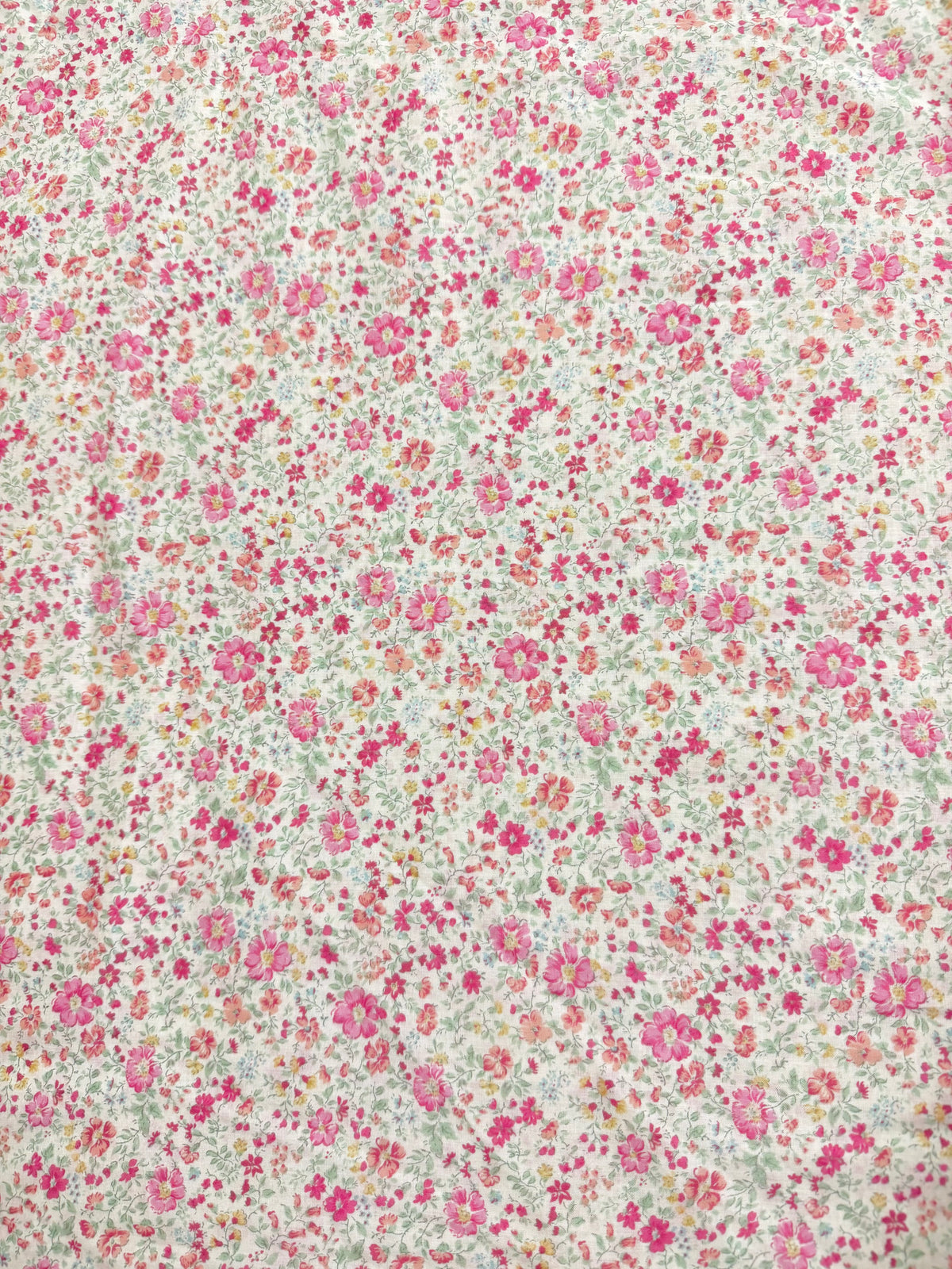 Cream with Pink/Yellow Floral | Liberty Cotton