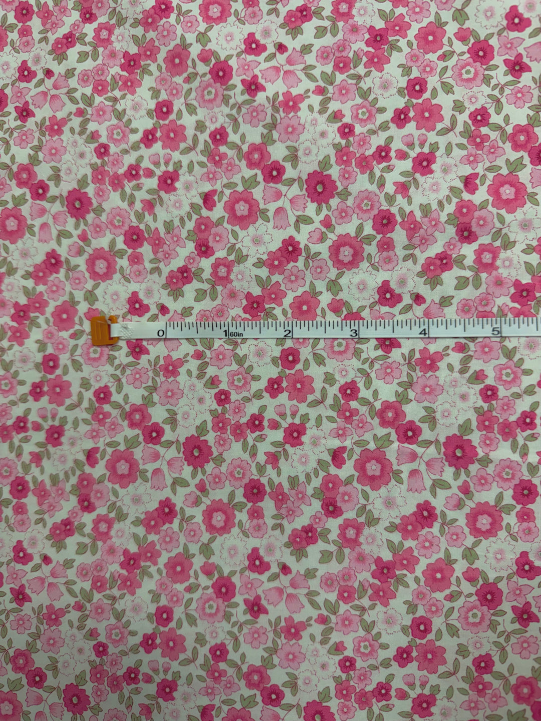 Cream with Pink/Green Floral | Liberty Cotton