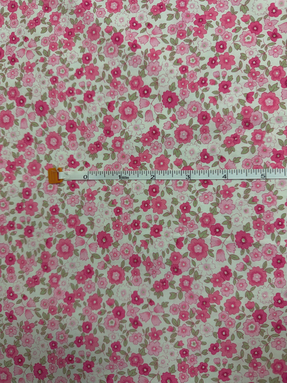 Cream with Pink/Green Floral | Liberty Cotton