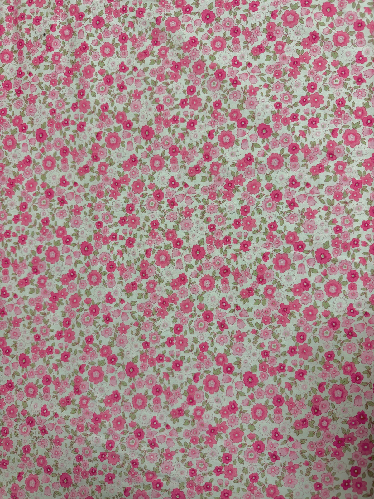 Cream with Pink/Green Floral | Liberty Cotton