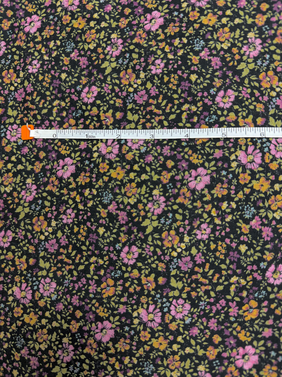 Pink/Orange Floral in Dark | Liberty Cotton