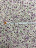 Cream with Purple/Pale Pink Floral | Liberty Cotton