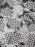 Grey with Chevron Paint Splatter Print | Silk Chiffon