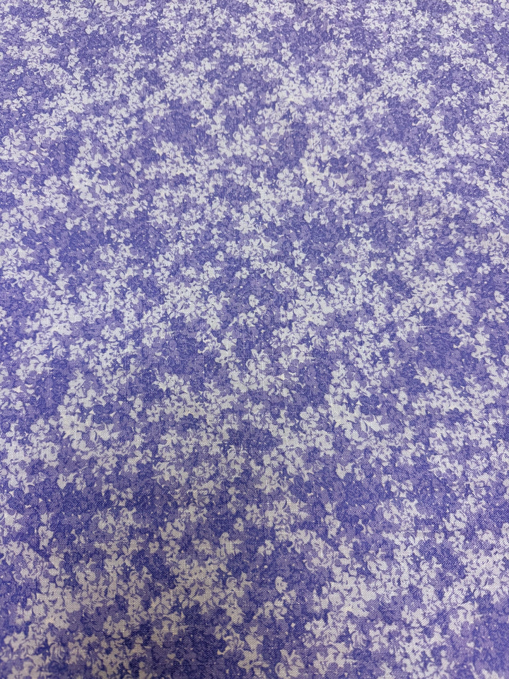 Purple and White Florals | Linen Rayon Blend