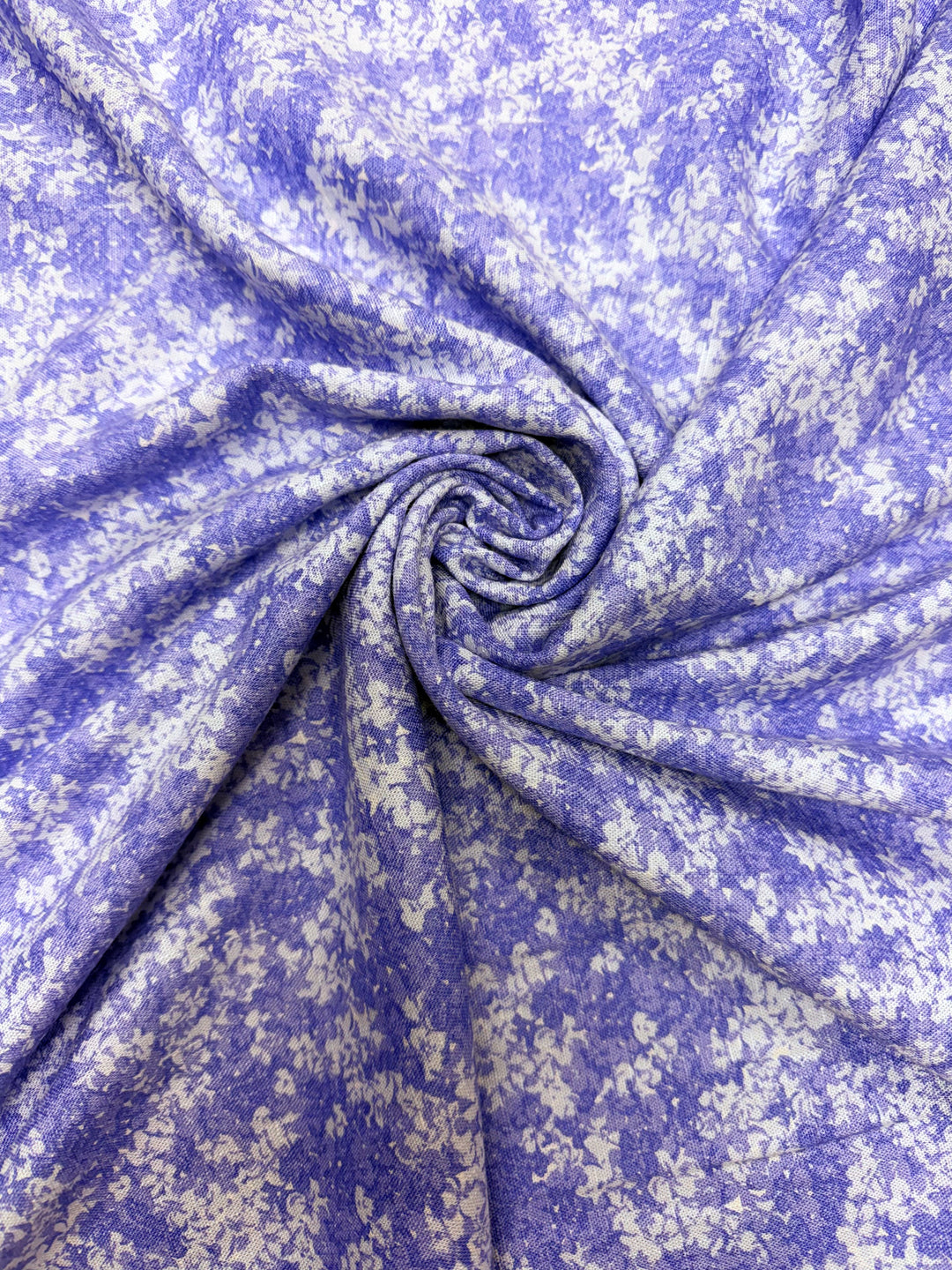Purple and White Florals | Linen Rayon Blend