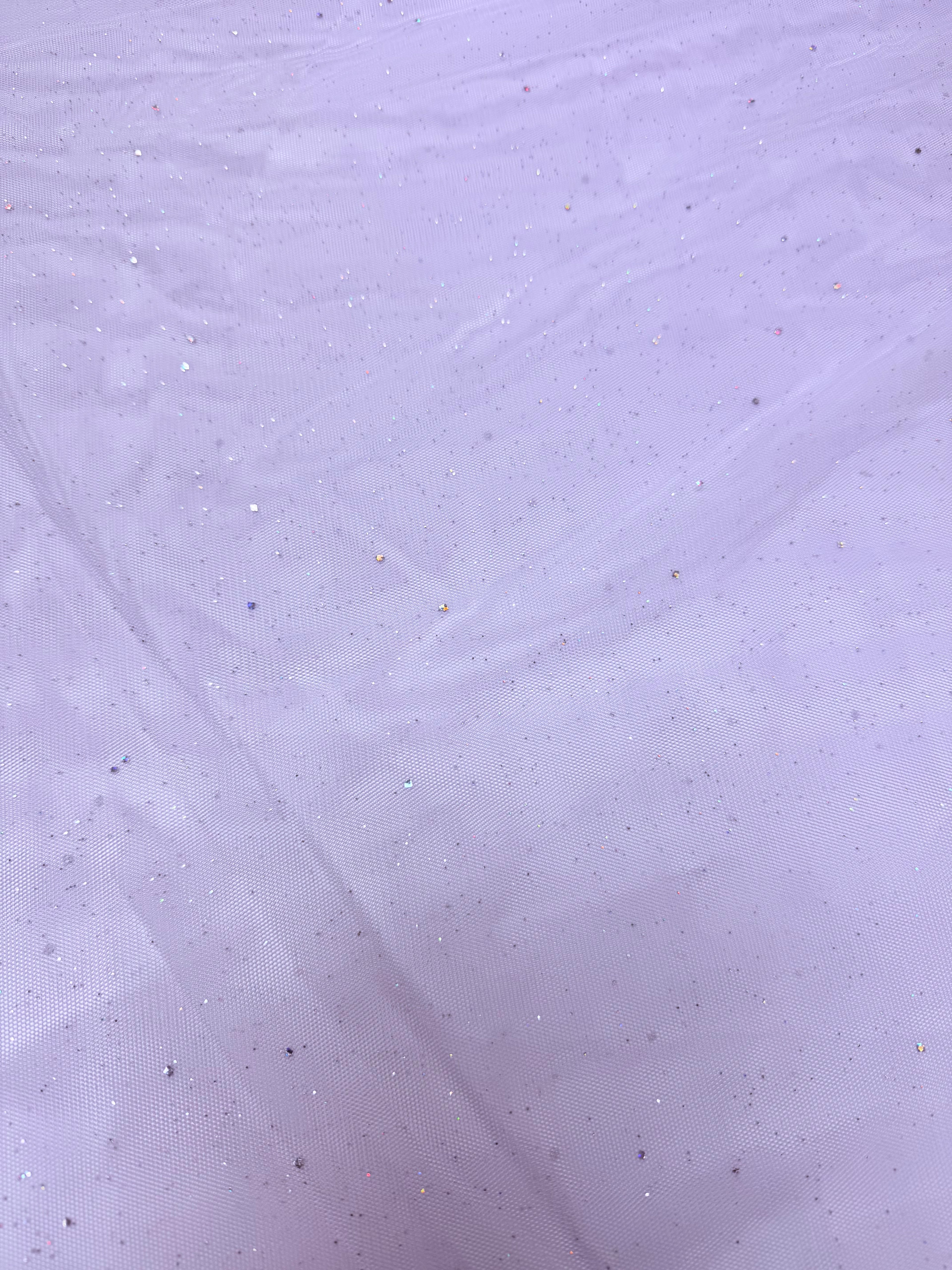 LT Purple Crystal Tulle | Mesh Glitter