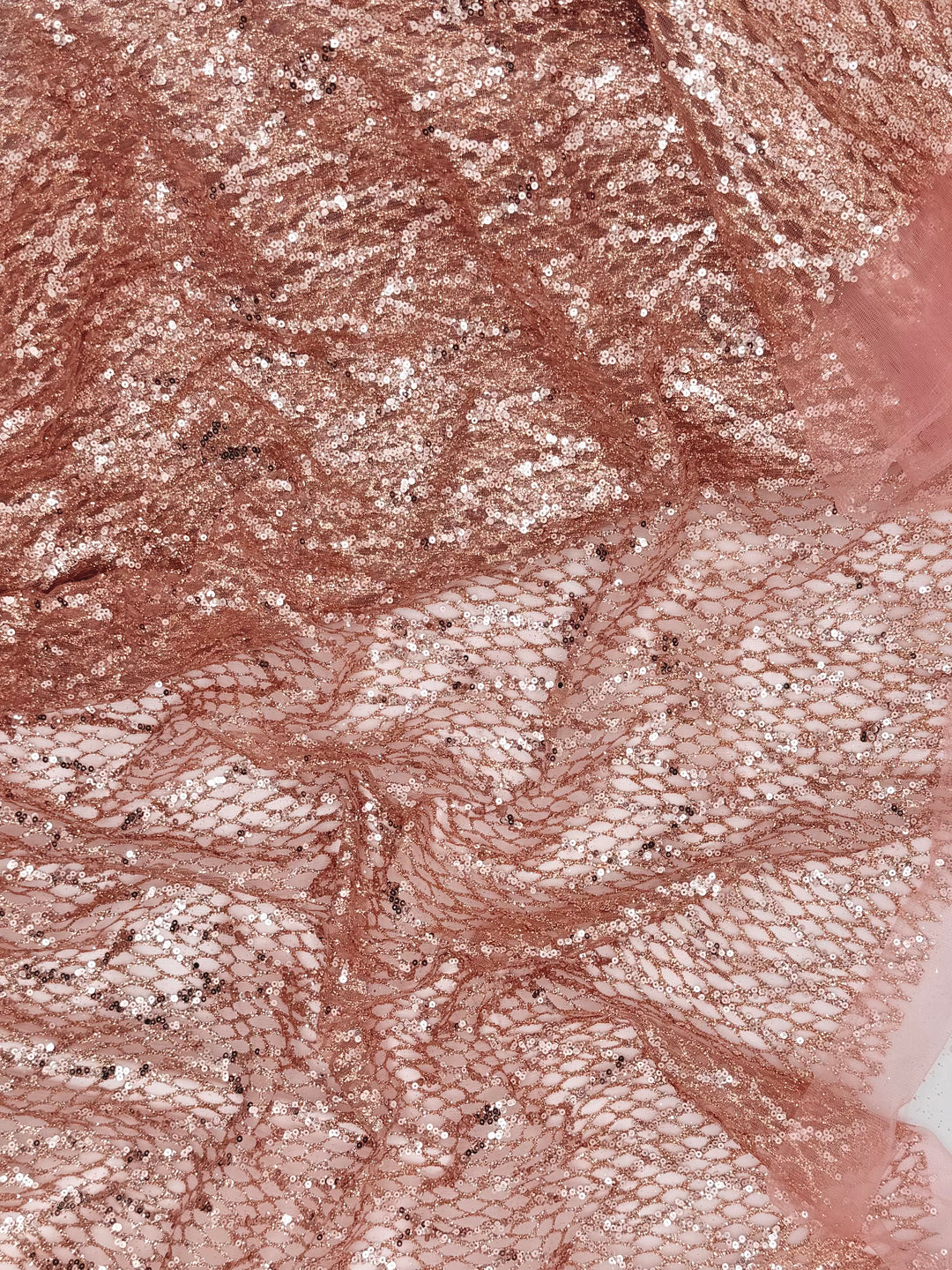 Rose Gold | Embroidered Beaded Tulle