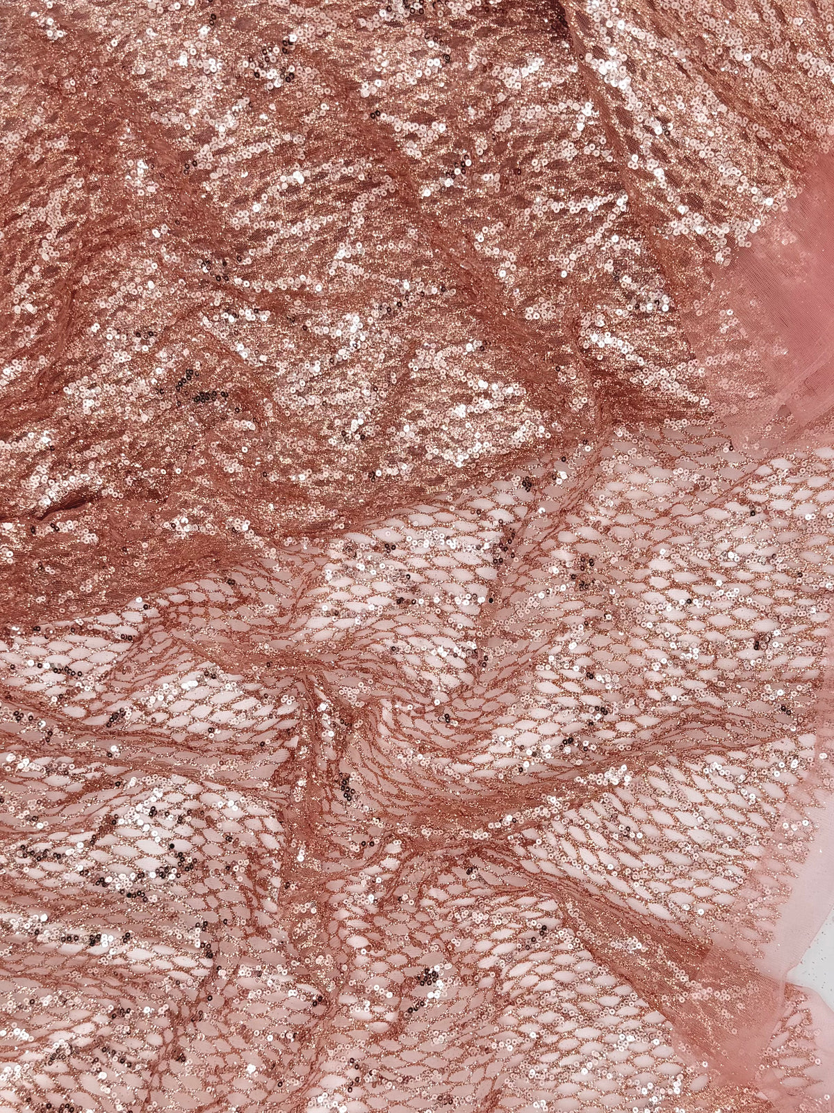 Rose Gold | Embroidered Beaded Tulle