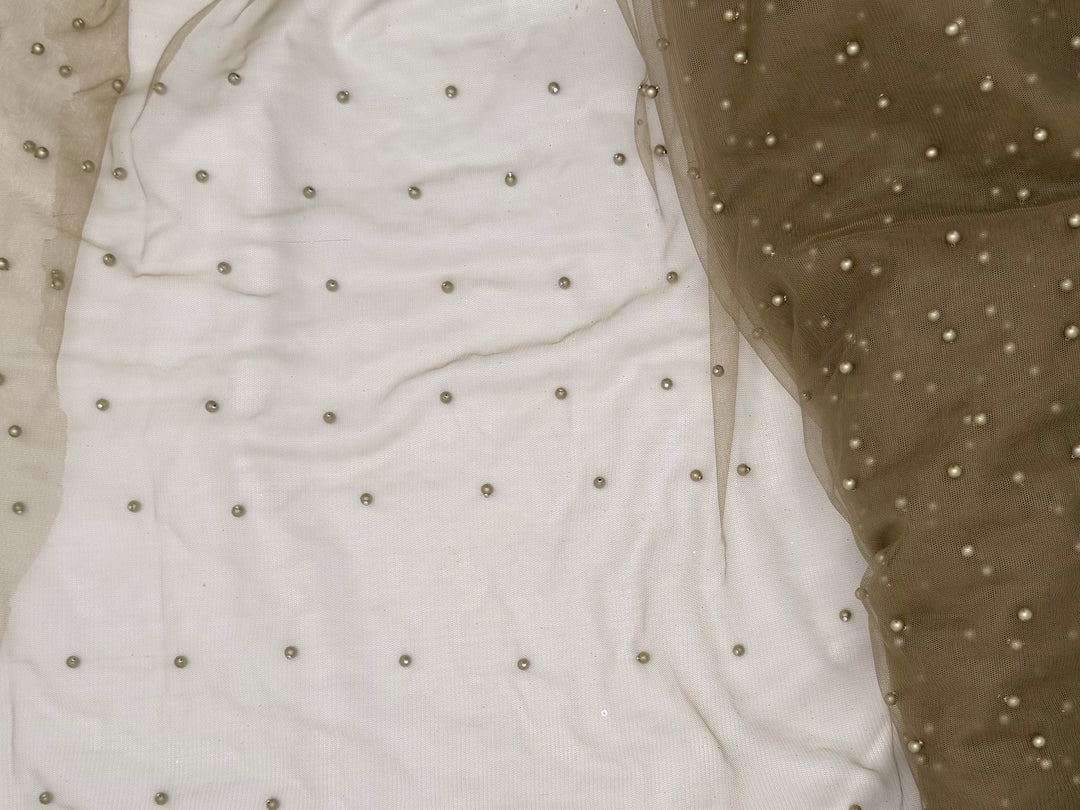 Champagne Lace | Pearl Tulle