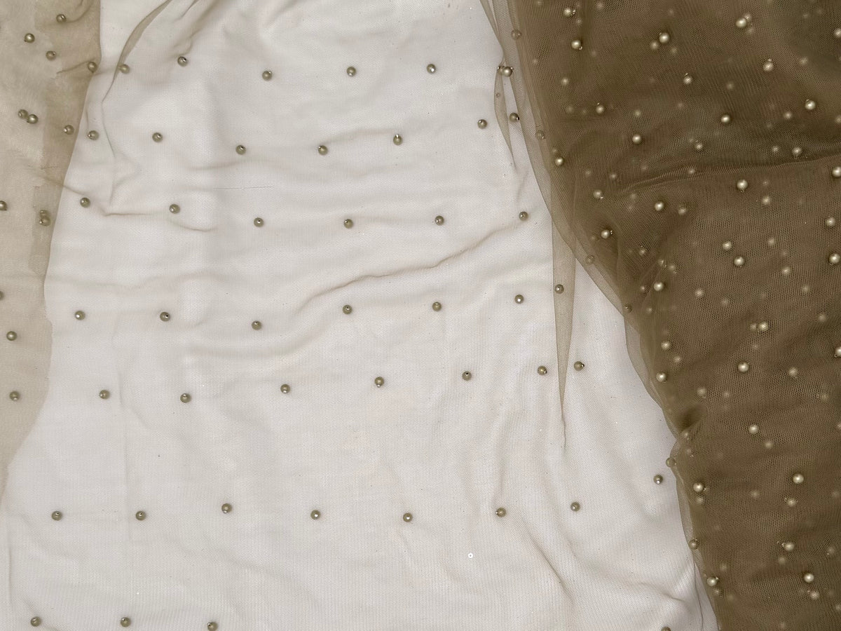 Champagne Lace | Pearl Tulle