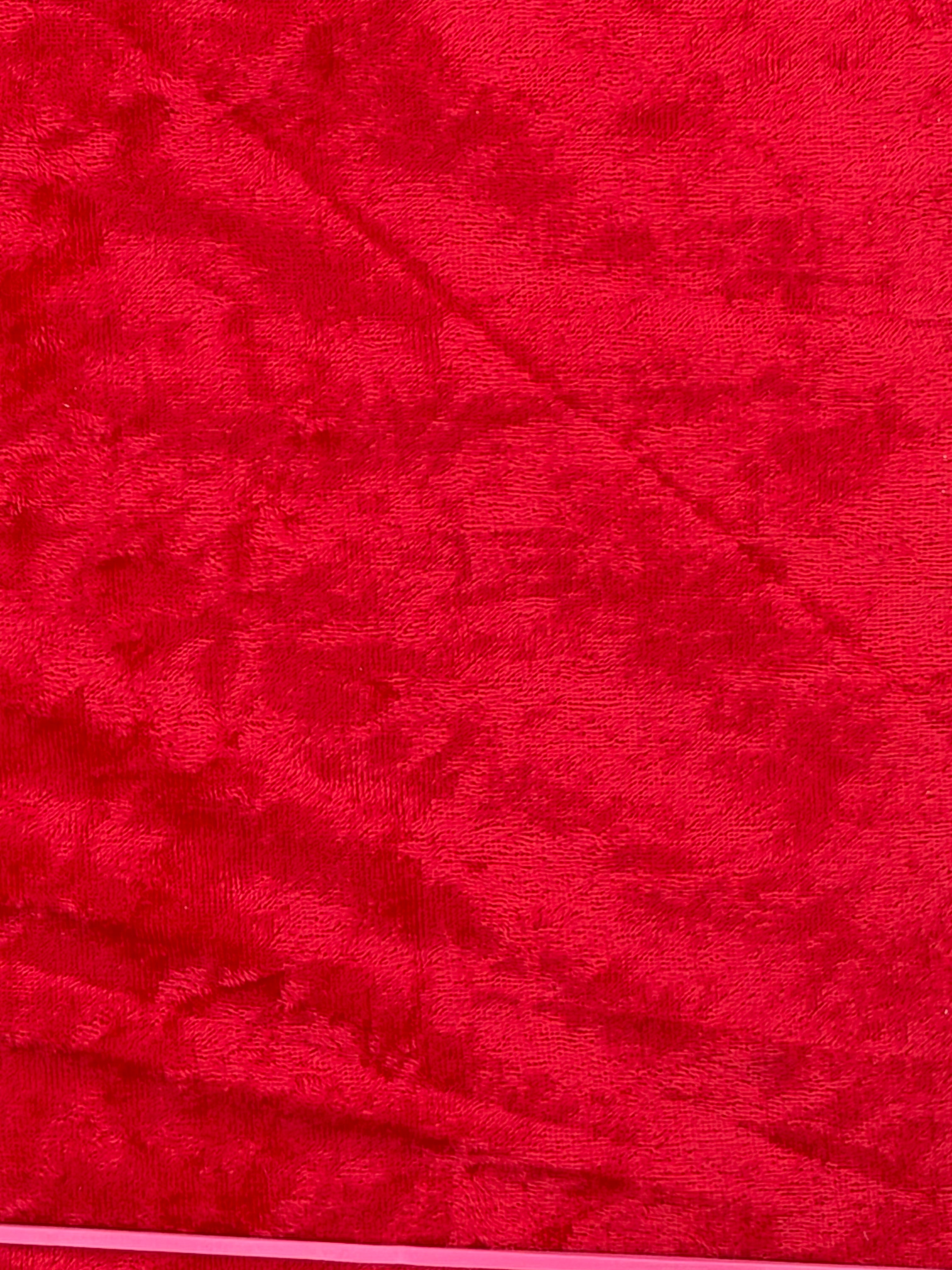 Solid Red Panne | Panne