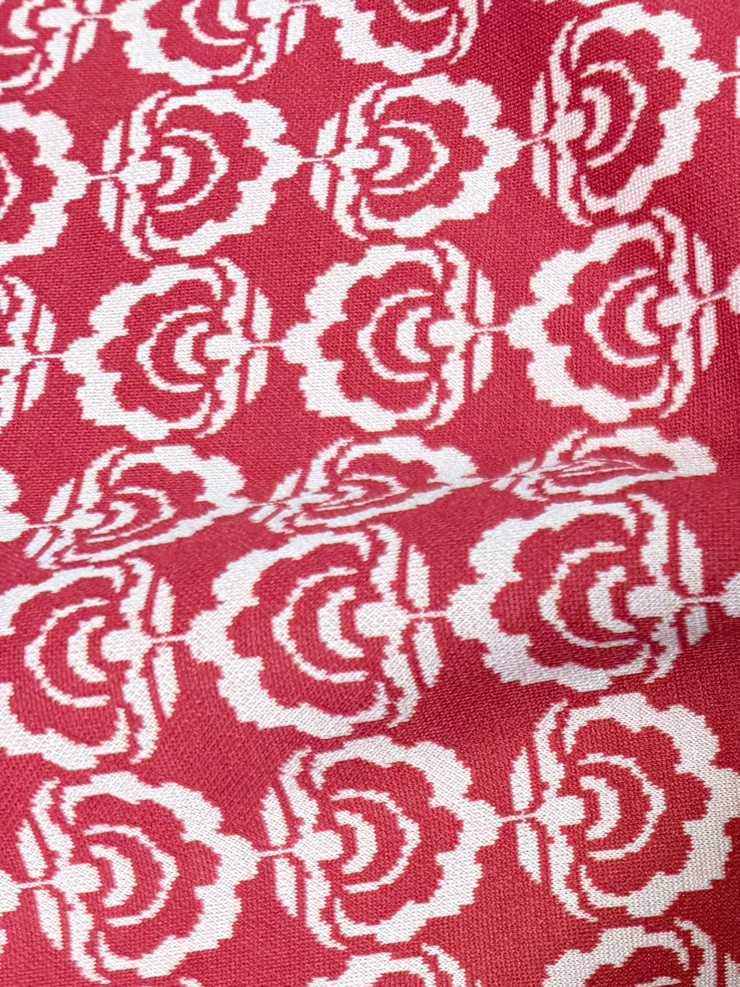 Pink Red Floral | Knit Jacquard