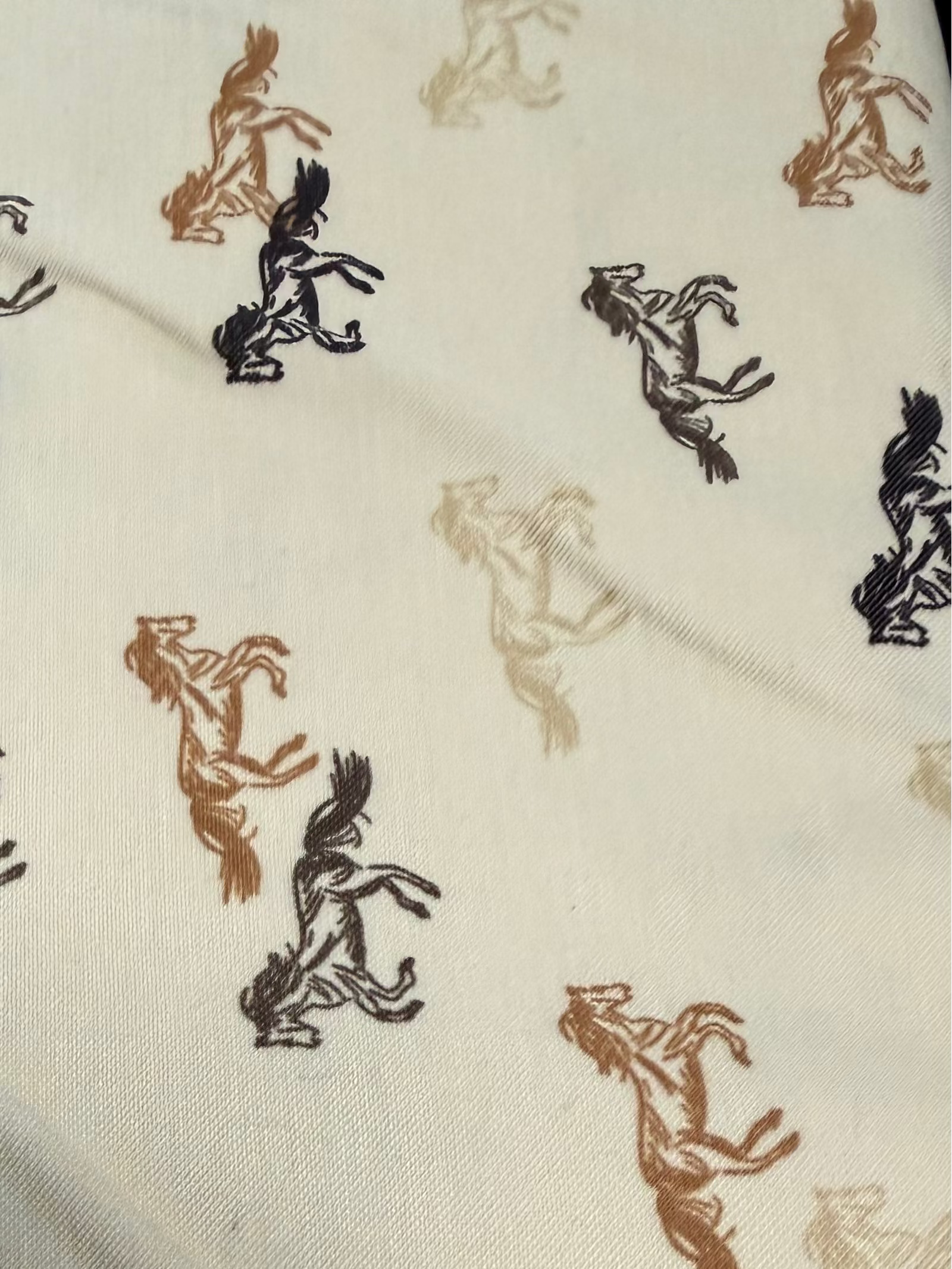 Cream All Over Horses | Knit