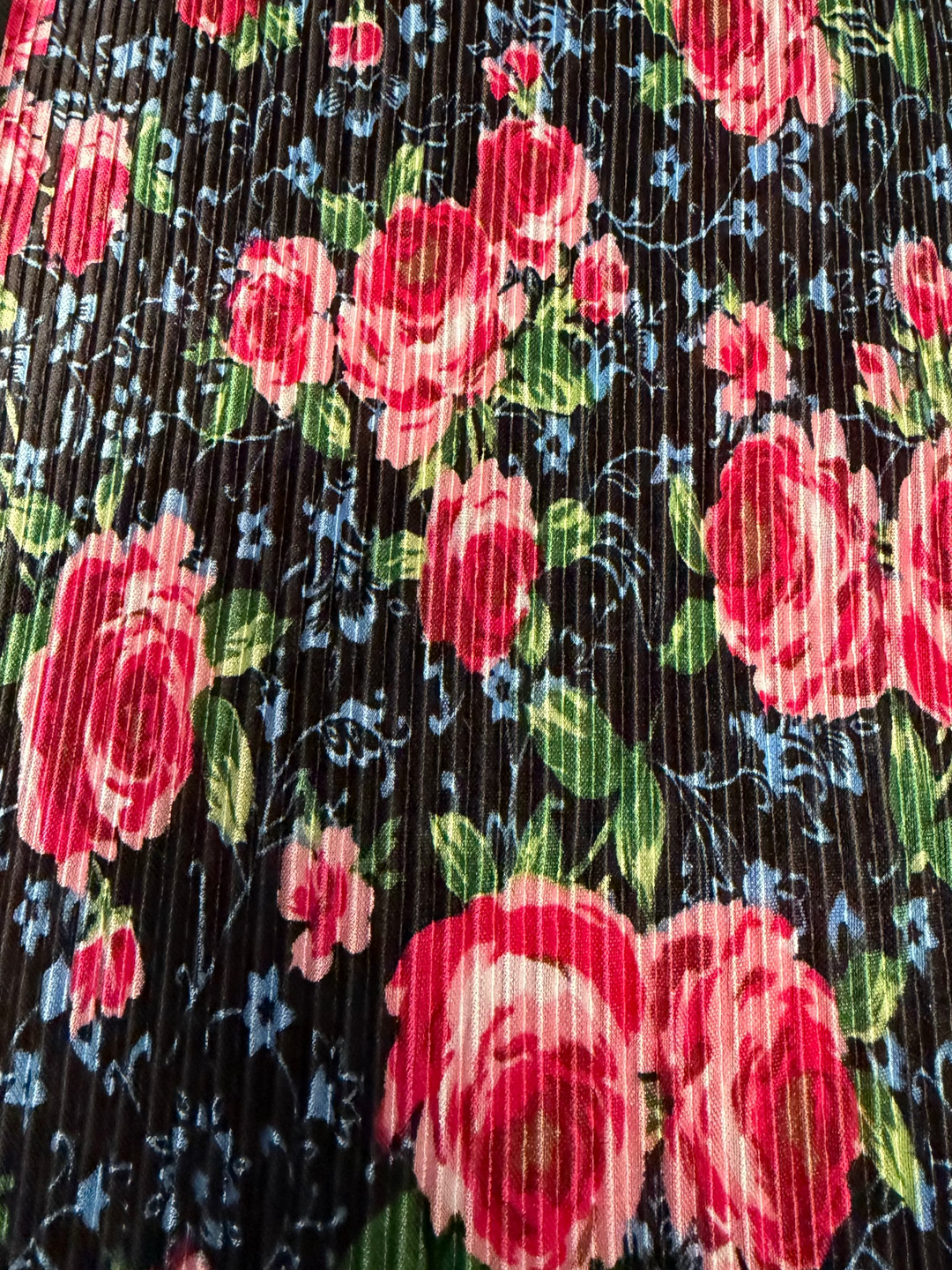 Rose Floral Printed Satin | Satin