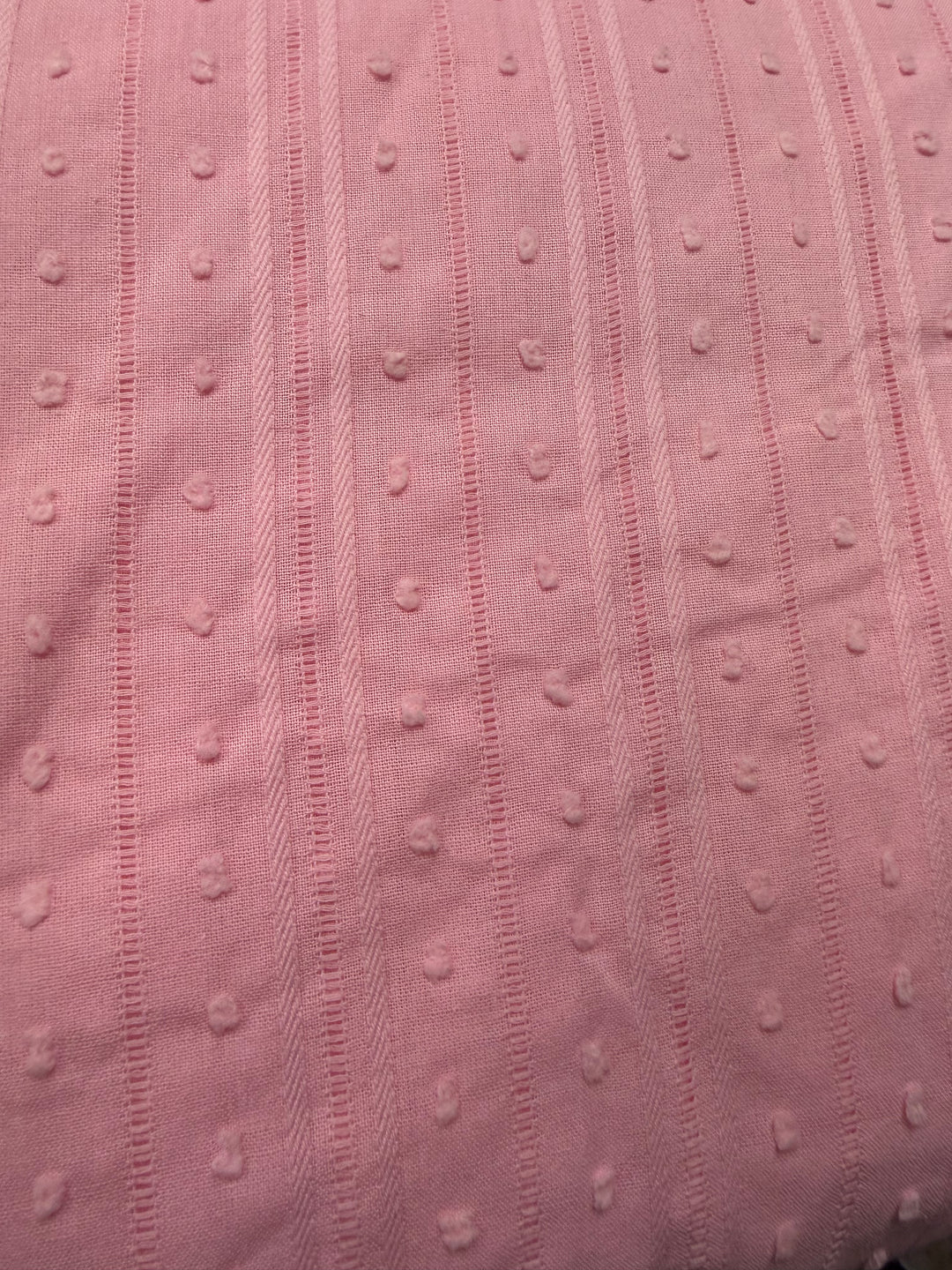 AST Cotton Dobby Stripe in Soft Pink  | Cotton