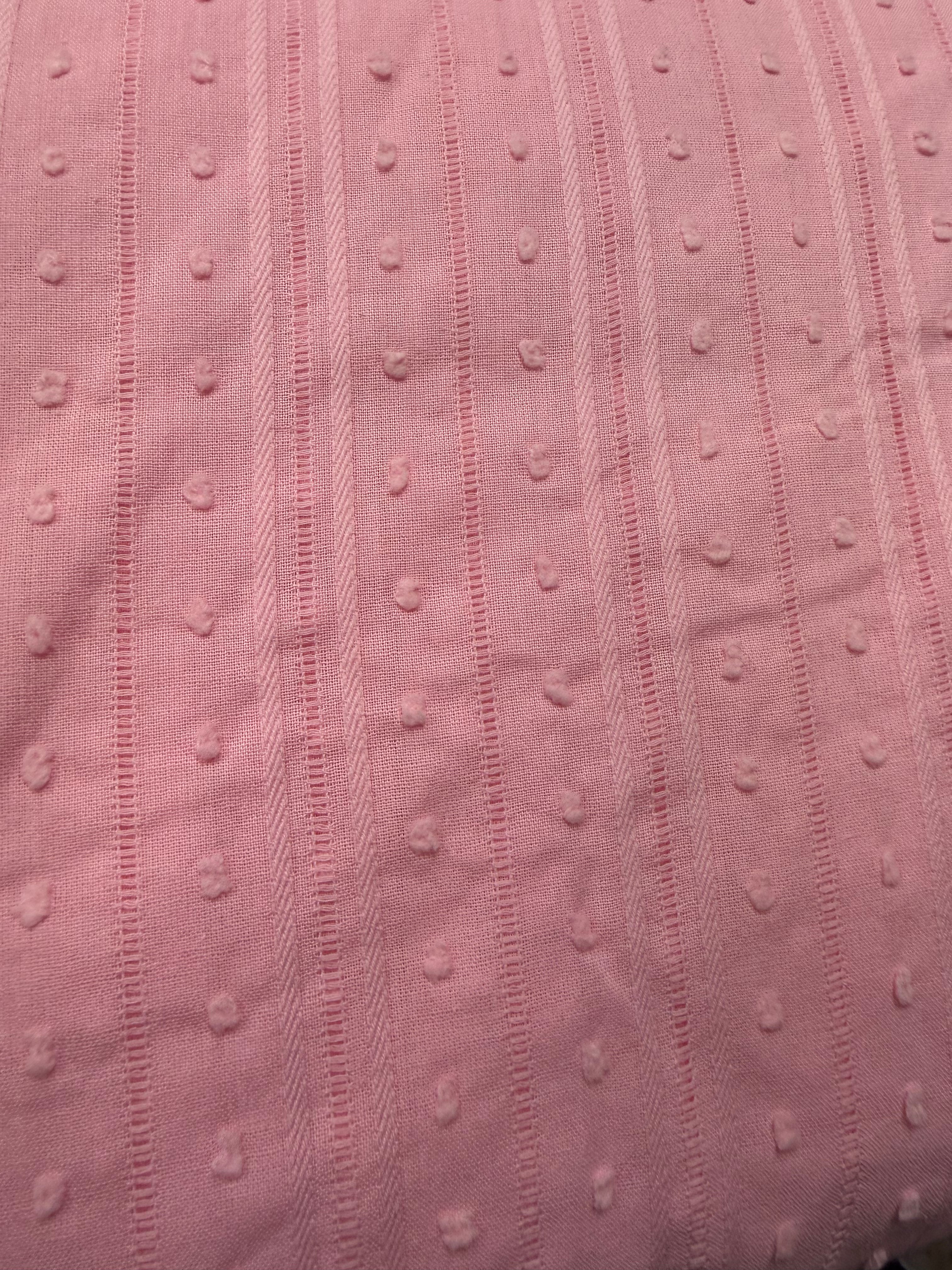 AST Cotton Dobby Stripe in Soft Pink  | Cotton