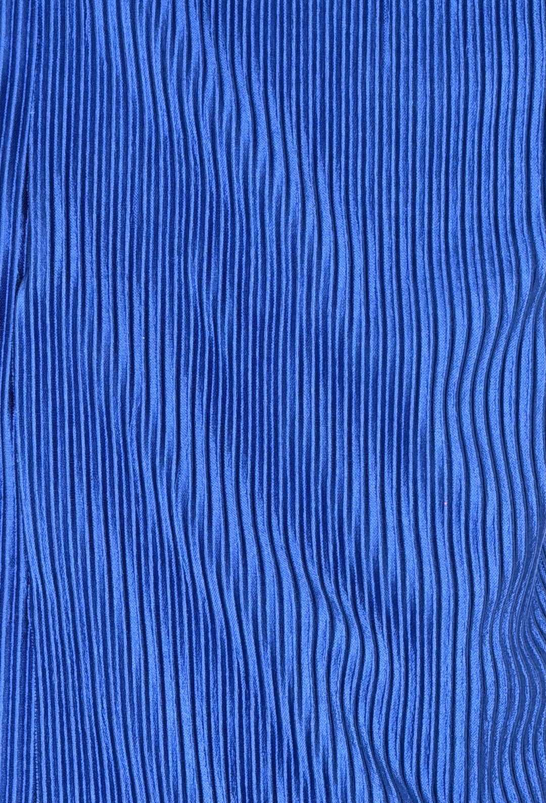 Navy Blue Pleated Interlock | Knit