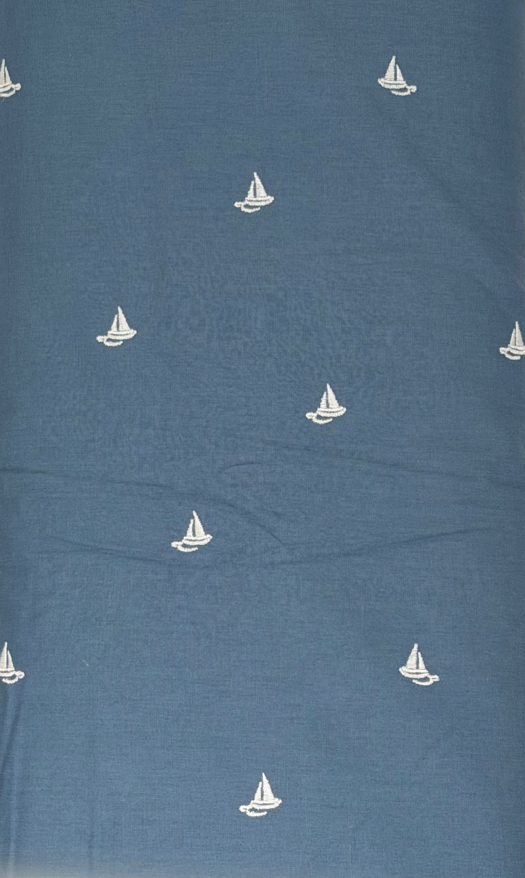 Blue Summer Icon Ember Shirting | Embroidery