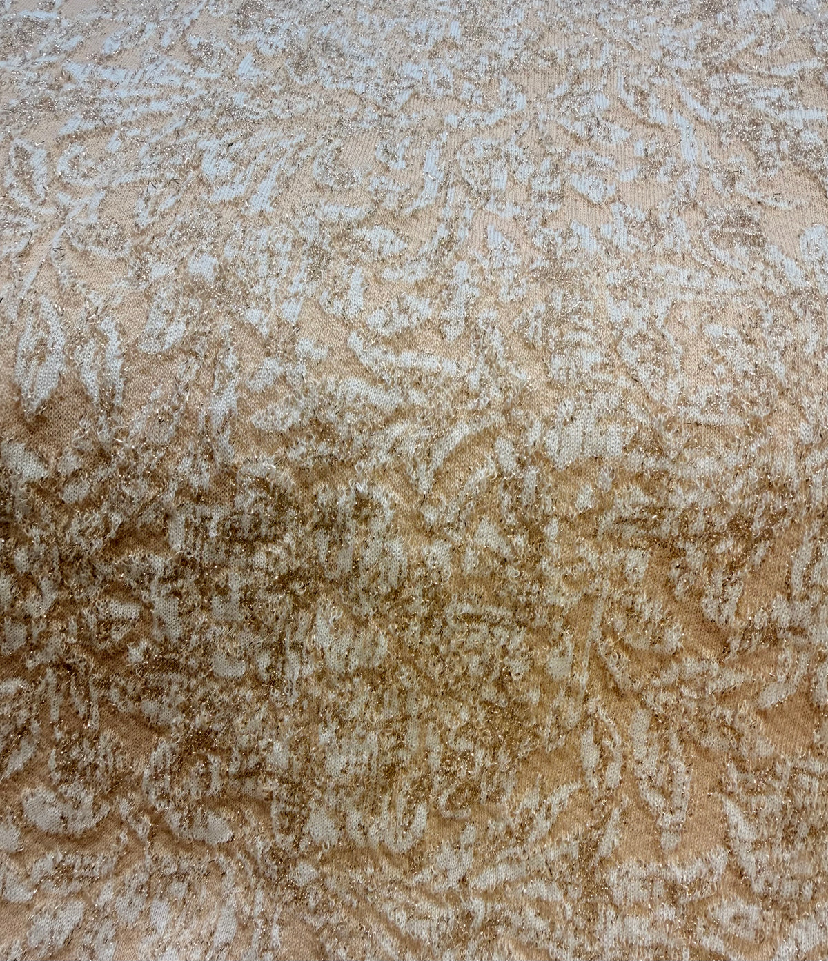 Beige Gold Floral Knit | Jacquard