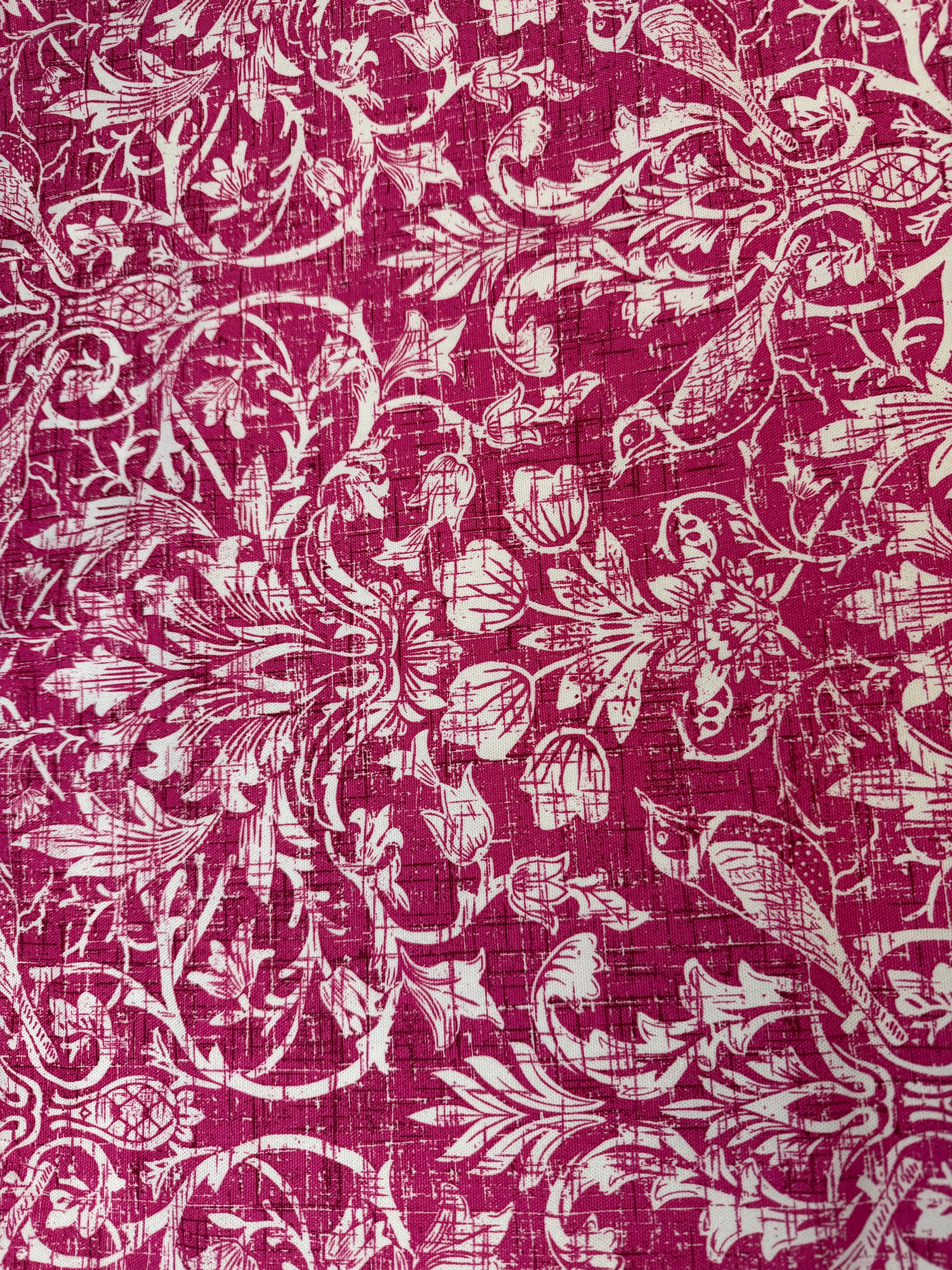 Bird Damask | Magenta |