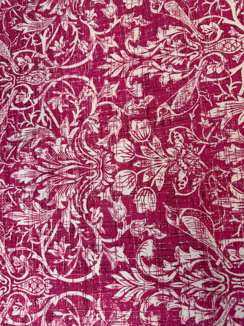 Bird Damask | Magenta |